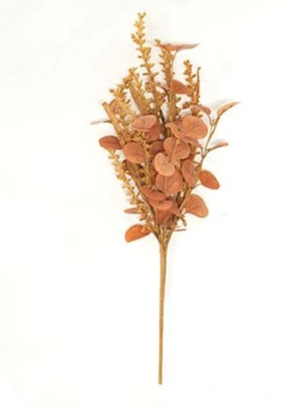 Faux Eucalyptus and Autumn Foliage Arrangement - Orange